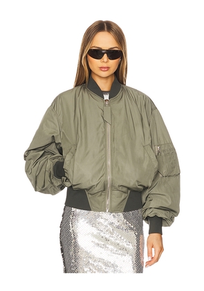 THE ATTICO Bomber Jacket in Army. Size 38. Also in 40, 44.