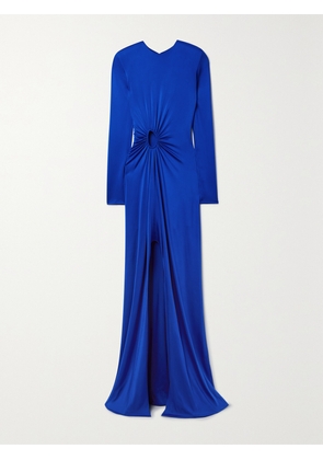 ET OCHS - + Net Sustain Katherine Cutout Stretch-satin Jersey Gown - Blue - US0,US2,US4,US6,US8,US10