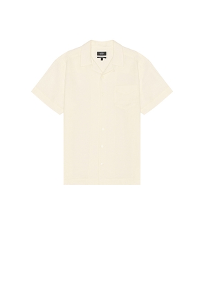 A.P.C. Chemisette Roy Short Sleeve Shirt in Cream. Size S. Also in L, XL/1X.