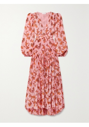 A.L.C. - Annie Tiered Printed Silk-crepon Maxi Dress - Multi - US00,US0,US2,US4,US6,US8,US10,US12,US14