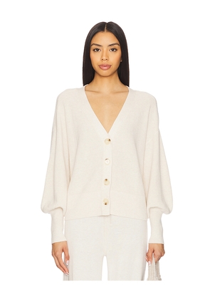 eberjey Fine Gauge Sweater Cardigan in Beige. Size L. Also in S, XL.