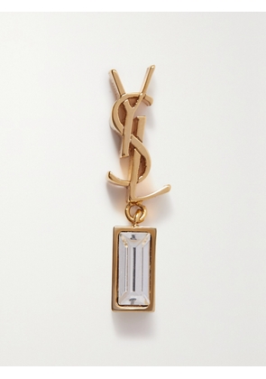 SAINT LAURENT - Cassandre Gold-tone Crystal Single Earring - One size