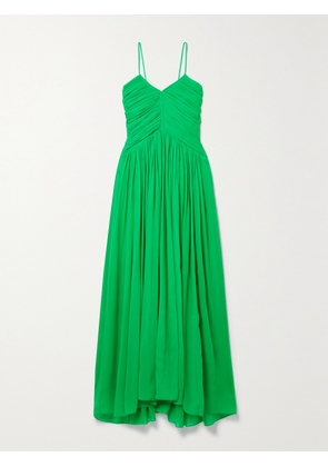 A.L.C. - Rumi Ruched Plissé Silk-chiffon Midi Dress - Green - US00,US0,US2,US4,US6,US8,US10,US12,US14