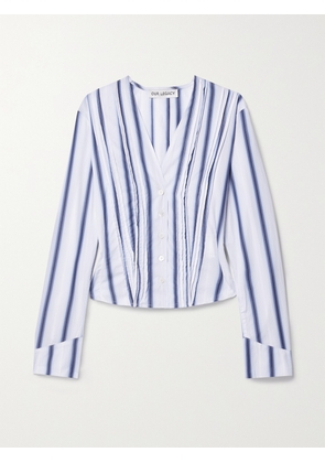 Our Legacy - Pintucked Striped Cotton-poplin Shirt - Blue - EU 32,EU 34,EU 36,EU 38,EU 40