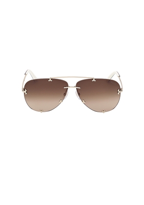 Emilio Pucci Pilot Sunglasses in Metallic Gold.