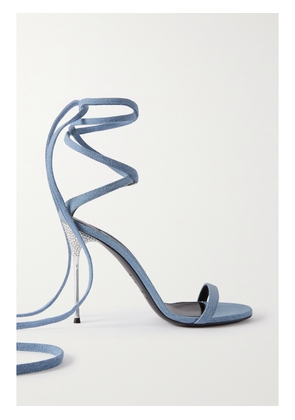 SERGIO ROSSI - + Area Shibari Denim Sandals - Blue - IT34,IT35,IT35.5,IT36,IT36.5,IT37,IT37.5,IT38,IT38.5,IT39,IT39.5,IT40,IT40.5,IT41,IT42