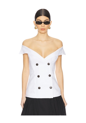 Bardot Eliora Button Front Top in White. Size 2. Also in 4, 6, 8.