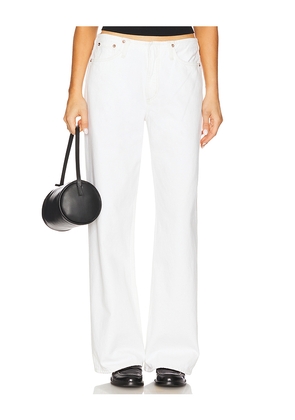 AGOLDE Lex Low Slung Baggy Jeans in White. Size 25. Also in 30, 31.