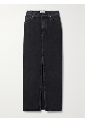 AGOLDE - + Net Sustain Leif Organic Denim Maxi Skirt - Black - 23,24,25,26,27,28,29,30,31,32