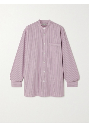 Birkenstock 1774 - + Tekla Pinstriped Organic Cotton-voile Shirt - Purple - xx small,x small,small,medium,large,x large