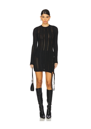 Camila Coelho Anira Cable Dress in Black. Size L. Also in S, XS, XXS.
