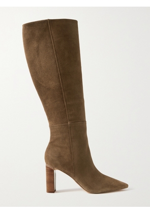 ALEXANDRE BIRMAN - Elisa Suede Knee Boots - Brown - IT36,IT36.5,IT37,IT37.5,IT38,IT38.5,IT39,IT39.5,IT40,IT41,IT42