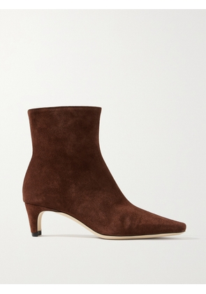 STAUD - Wally Suede Ankle Boots - Brown - IT35,IT35.5,IT36,IT36.5,IT37,IT37.5,IT38,IT38.5,IT39,IT39.5,IT40,IT40.5,IT41,IT41.5,IT42