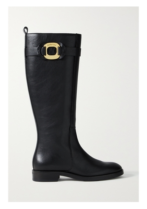 SEE BY CHLOÉ - Chany Embellished Leather Knee Boots - Black - IT35,IT36,IT36.5,IT37,IT37.5,IT38,IT38.5,IT39,IT39.5,IT40,IT40.5,IT41,IT42