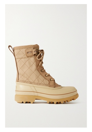 Sorel - Caribou Royal Waterproof Leather-trimmed Canvas And Rubber Ankle Boots - Neutrals - US5,US6,US6.5,US7,US7.5,US8,US8.5,US9,US9.5,US10,US10.5,US11,US12