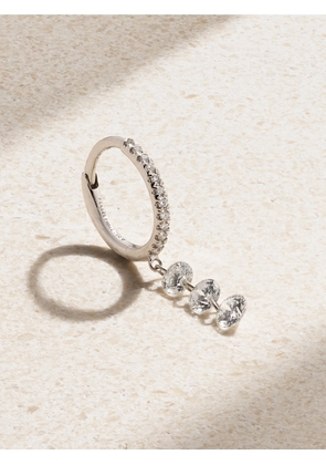 Persée - 18-karat White Gold Diamond Single Hoop Earring - One size