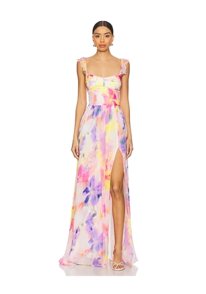 Amanda Uprichard Terrassa Maxi in Pink,Purple. Size L. Also in S, XS, M, XL.