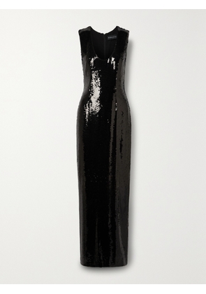 Brandon Maxwell - The Everly Sequined Crepe De Chine Gown - Black - US2,US4,US6,US8