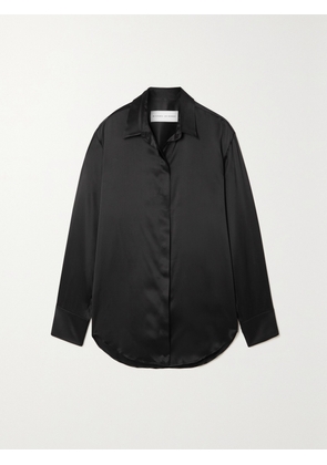 MICHAEL LO SORDO - Boy Silk-satin Shirt - Black - UK 4,UK 6,UK 8,UK 10,UK 12,UK 14