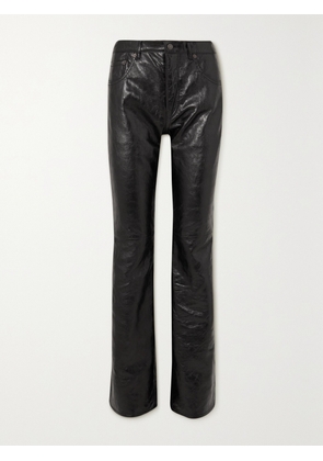 Acne Studios - Crinkled-leather Straight-leg Pants - Black - EU 32,EU 34,EU 36,EU 38,EU 40,EU 42