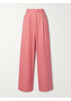 Another Tomorrow - + Net Sustain Pleated Wool Wide-leg Pants - Orange - IT36,IT38,IT40,IT42,IT44,IT46