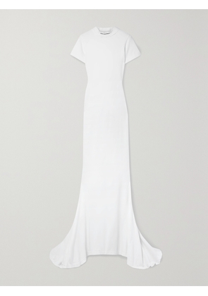 Balenciaga - Embroidered Stretch-cotton Jersey Maxi Dress - White - XS,S,M,L