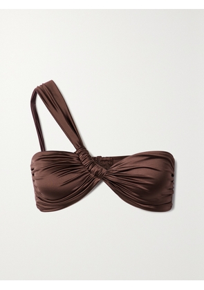 GOOD AMERICAN - Bali One-shoulder Bikini Top - Brown - 01,2,3,5,6,7