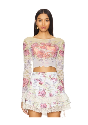 Agua Bendita x REVOLVE Nelly Crop Top in Lemon. Size S. Also in XL.