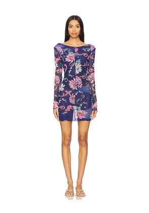 Agua Bendita x REVOLVE Hadley Mini Dress in Blue. Size M. Also in S, XS.
