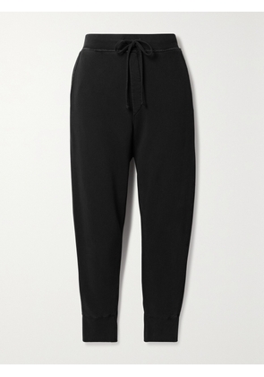 Nili Lotan - Nolan Cropped Cotton-jersey Track Pants - Black - x small,small,medium,large,x large