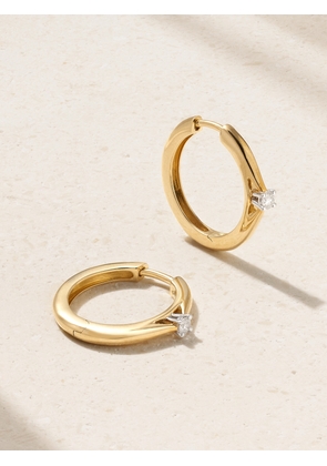 Yvonne Léon - 14-karat Yellow And White Gold Diamond Hoop Earrings - One size