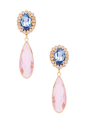 Anton Heunis Stud Clip Oval & Tear Pendant Earrings in Blue.