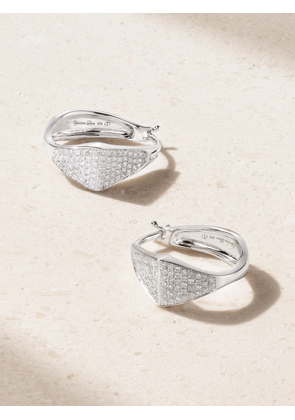 Yvonne Léon - Diva 9-karat White Gold Diamond Earrings - Silver - One size