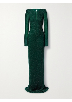 NAEEM KHAN - Bead-embellished Tulle Gown - Green - US4,US6,US8,US10,US12,US14