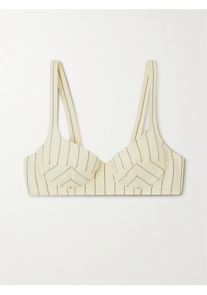 Jean Paul Gaultier - Cropped Striped Twill Top - Ecru - FR 34,FR 36,FR 38,FR 40,FR 42