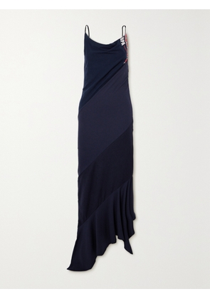 Conner Ives - Paneled Printed Recycled Cotton-jersey Dress - Blue - x small,small,medium,large