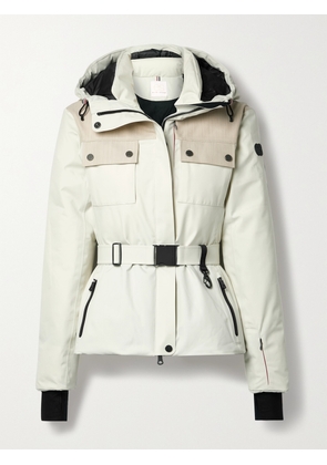 ERIN SNOW - + Net Sustain Diana Hooded Belted Twill-trimmed Eco Sporty Ski Jacket - White - US0,US2,US4,US6,US8,US10,US12