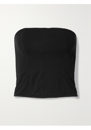 Skin - Strapless Cotton And Modal-blend Jersey Top - Black - 01,2,3,4,5
