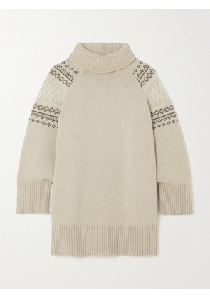 We Norwegians - Setesdal Merino Wool And Cashmere-blend Turtleneck Sweater - Neutrals - x small,small,medium,large