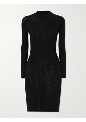 Wolford - + Net Sustain + Simkhai Pointelle-knit Stretch-econyl Mini Dress - Black - x small,small,medium,large