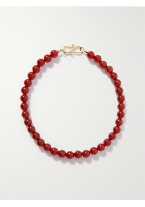 LIÉ STUDIO - The Rose Gold-plated Carnelian Necklace - Red - One size