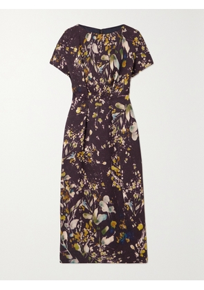 Dries Van Noten - Printed Floral-jacquard Midi Dress - Brown - FR 34,FR 36,FR 38,FR 40,FR 42,FR 44