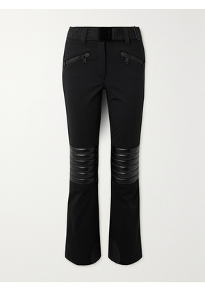 Goldbergh - Rocky Quilted Faux Leather-paneled Bootcut Ski Pants - Black - UK 6,UK 8,UK 10,UK 12,UK 14