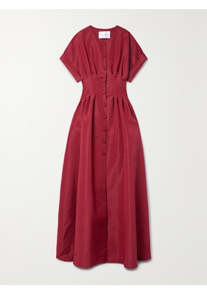 Carolina Herrera - Pleated Silk-faille Gown - Red - US2,US4,US6,US8,US10,US12,US14