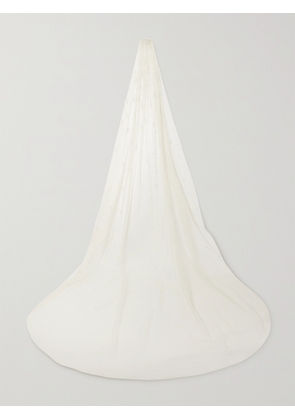 SAFIYAA - Edith Embellished Tulle Veil - White - One size