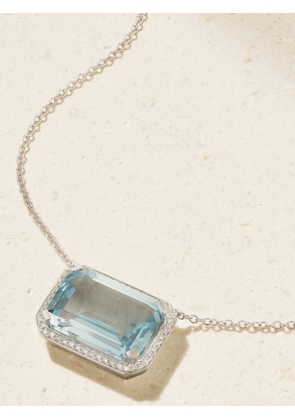 SHAY - Portrait 18-karat White Gold, Crystal And Diamond Necklace - One size