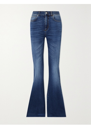 MCQUEEN - High-rise Flared Jeans - Blue - 23,24,25,26,27,28,29,30,31,32,33