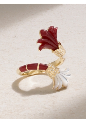 L’Atelier Nawbar - Flower Asheq Maashouq 18-karat Gold Multi-stone Ring - 6,7,8