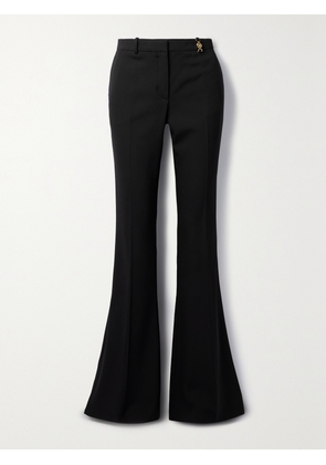 Versace - Icons Embellished Wool-blend Flared Pants - Black - IT36,IT38,IT40,IT42,IT44,IT46,IT48