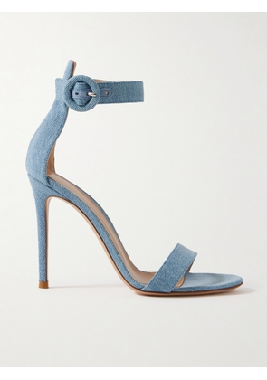 Gianvito Rossi - Portofino 105 Denim Sandals - Blue - IT35,IT35.5,IT36,IT36.5,IT37,IT37.5,IT38,IT38.5,IT39,IT39.5,IT40,IT40.5,IT41,IT41.5,IT42